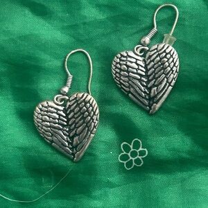 Silver earrings hearts